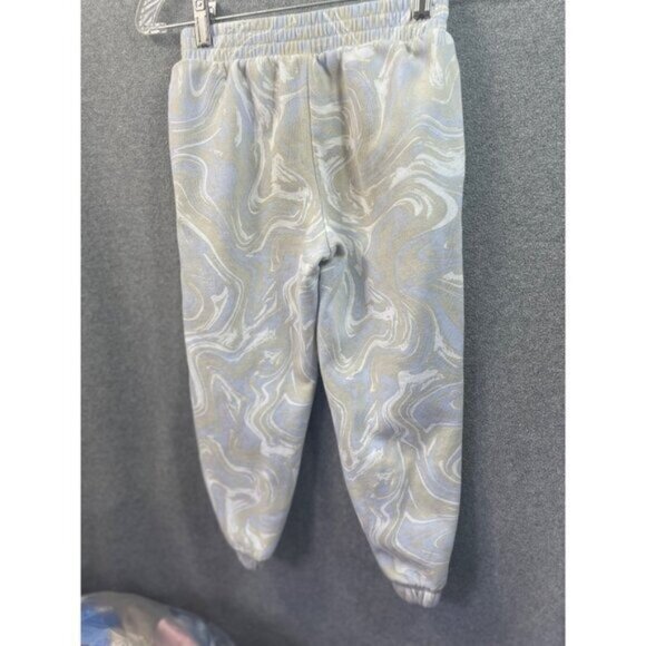 Vintage Style Marble‎ Print Jogger Pants With Elastic Waist & Cuffs - Picture 2 of 11